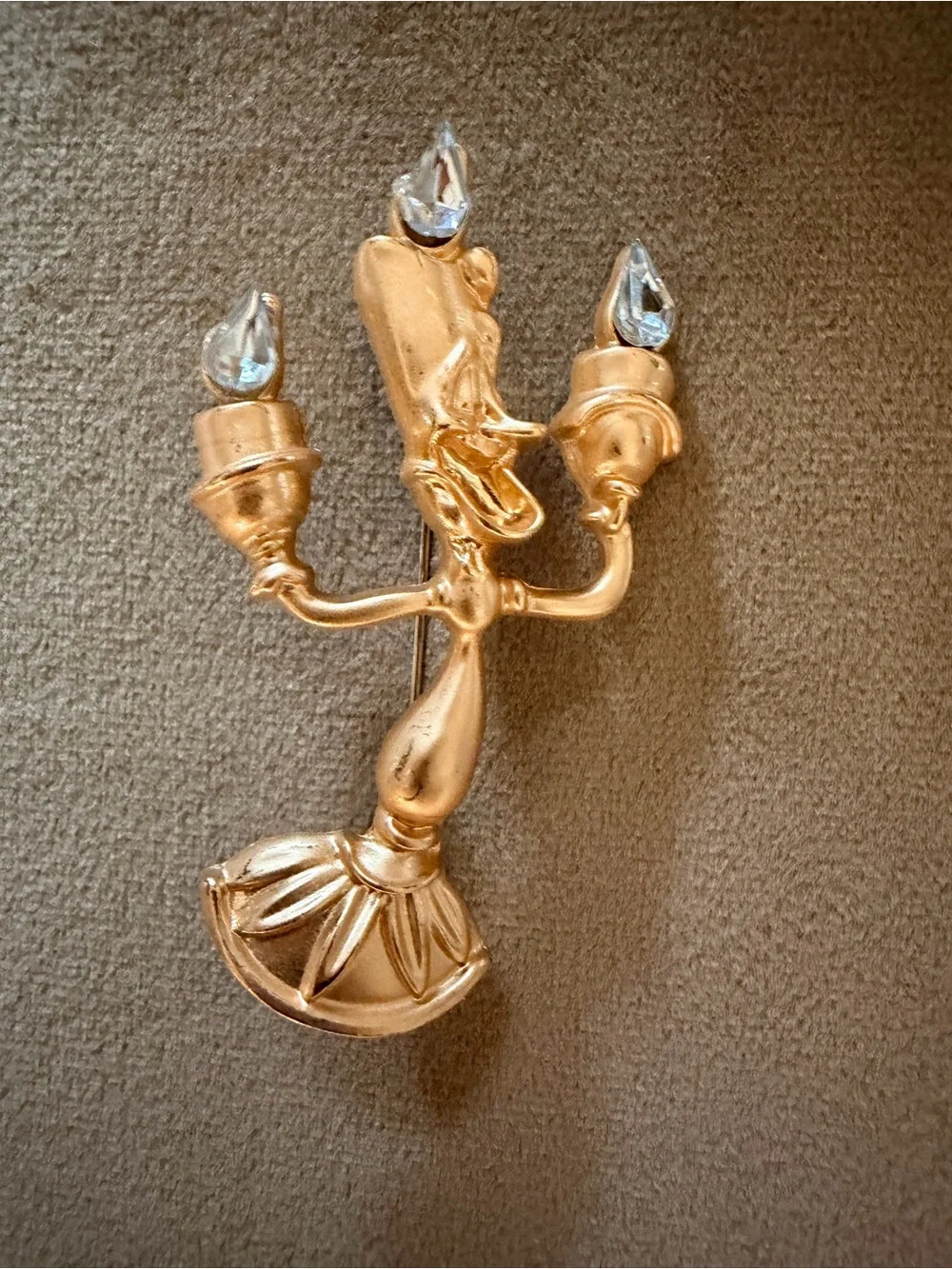 Disney Beauty and the Beast Lumiere brooch